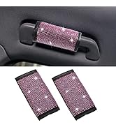 AOCISKA Bling Bling Auto Safety Door Handle Cover,Crystal Diamond Pull Gloves Pads,Rhinestone Lea...