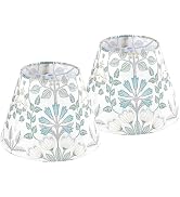 5"× 9" × 6.4" Spider Printed Floral Lampshades Set of 2 Small Bell,Art Deco Lamp Shades for Table...