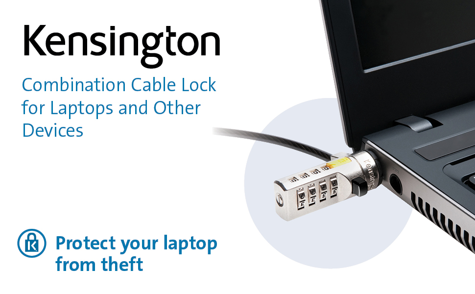 Kensington Combination Cable Lock for Laptops and Other Devices