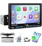 7" Single Din Touchscreen Radio, Floating Car Stereo with Wireless Apple CarPlay &amp; Android Auto,3...