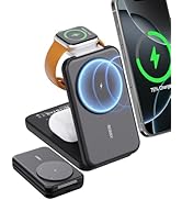 RORRY Portable Charger, 3-in-1 Charging Station 10000mAh Portable Charger Power Bank for MagSafe ...