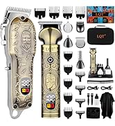 LQT Professional Cordless Hair Clipper and Trimmer Set for Men, Multi-Functional Trimmer with 6 S...