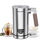 Novalife Milk Frother, 4 in 1 Milk Frother and Steamer with Two Whisks, Frothing Whisk and Heatin...