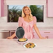 waffle maker mini belgian removable plates heart cast iron double temperature non-stick cool touch
