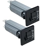 DALQUIS W28-XQ1A-15 Circuit Breaker, 15 Amp 1 Pole Snap-in Thermal Circuit Breaker Fuse (125/250V...