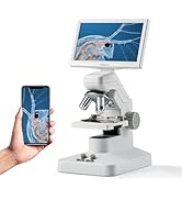 TOMLOV DM301 Pro Microscope for Kids Adults Students, Digital Microscope with 7" Screen, USB &amp; HD...