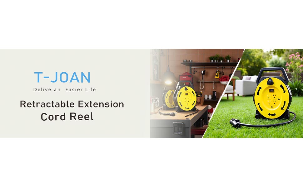 retractable extension cord reel