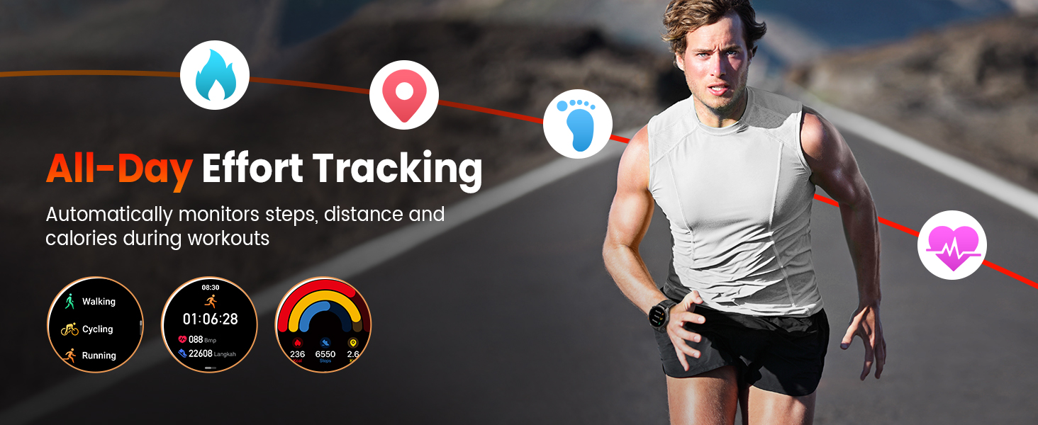 Military Smart Watches for Men Fitness Tracker Watch