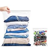 Xsourcer Zipper Storage Bags, Pack of 12, 5 Gallon Reclosable Food Storage Bag, Great Storage for...