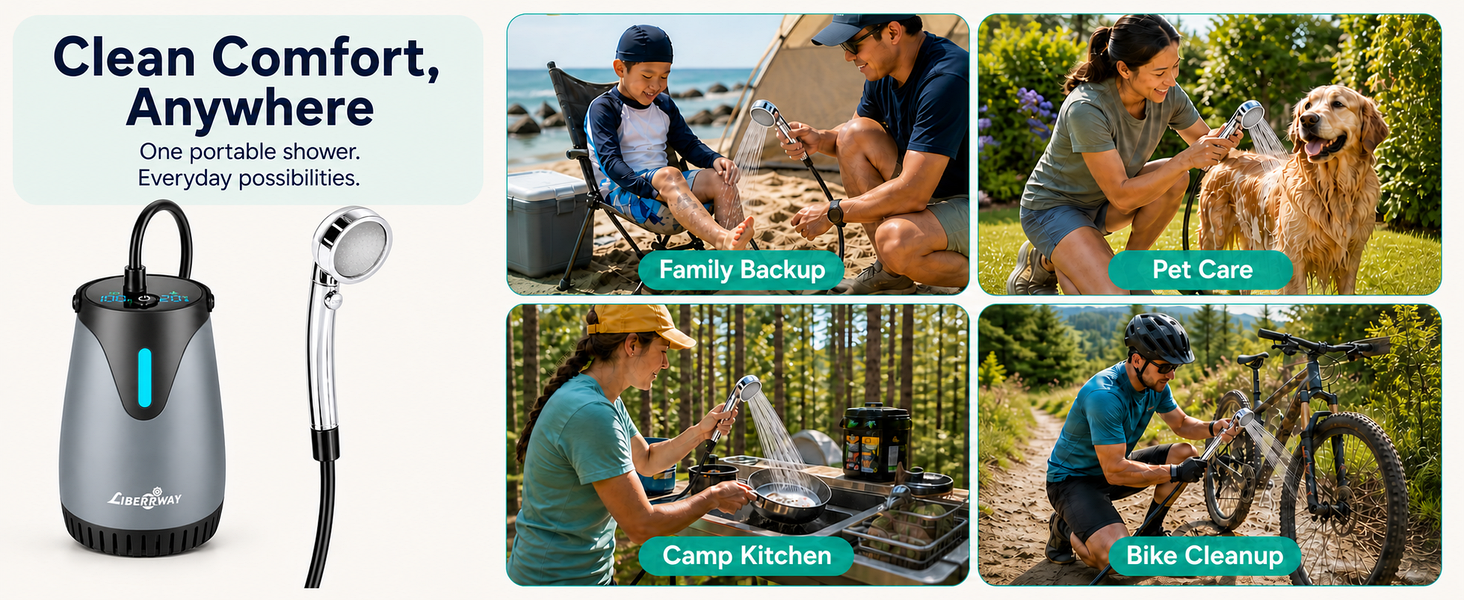 camping shower pump