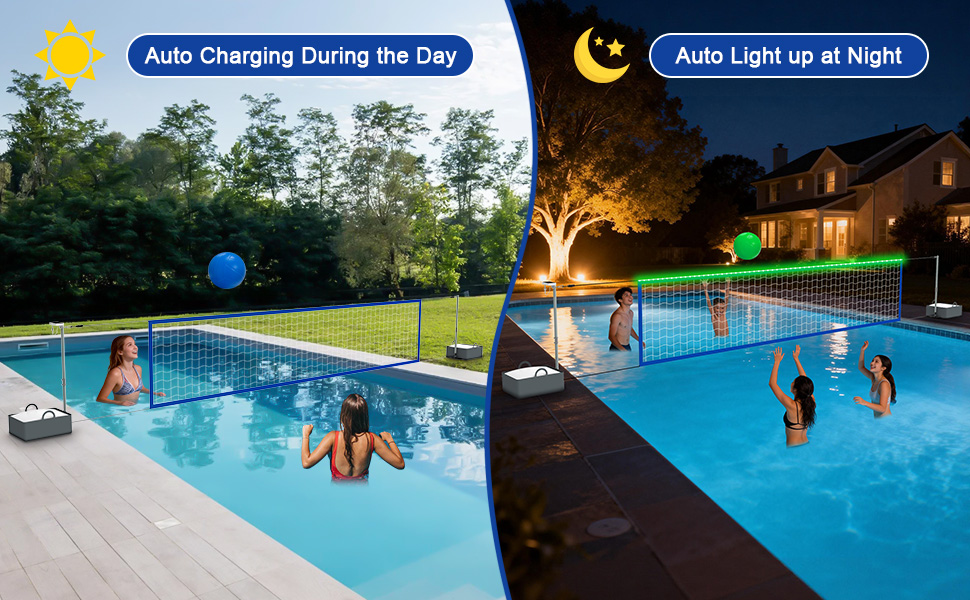 pool volleyball net set