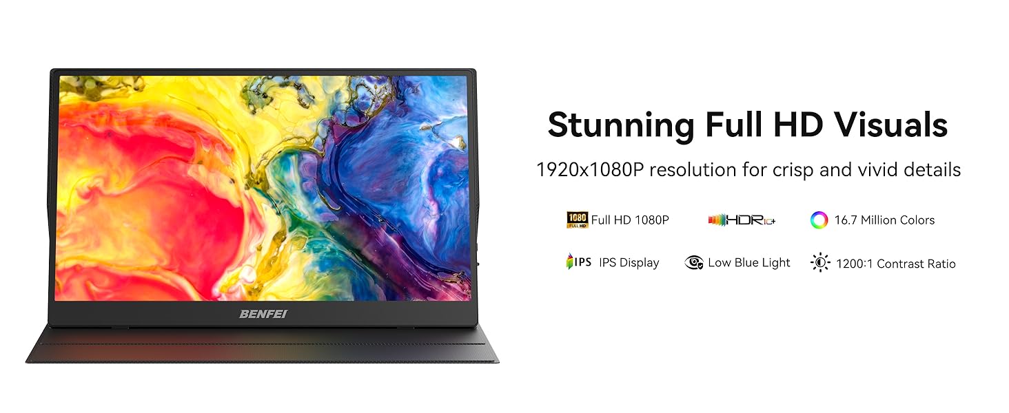 BENFEI Portable Monitor 15.6&amp;#39;