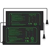 2 Pack Seedling Heat Mat for Seed Starting,10" x 20.75" Waterproof Heating Pad for Indoor Plants ...