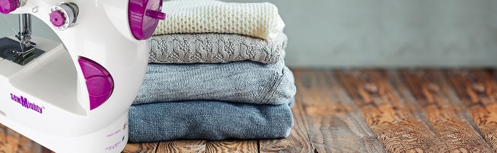 portable mini sewing mending machine battery powered children home economics teach kids to sew