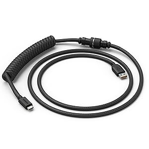 coiled cable black