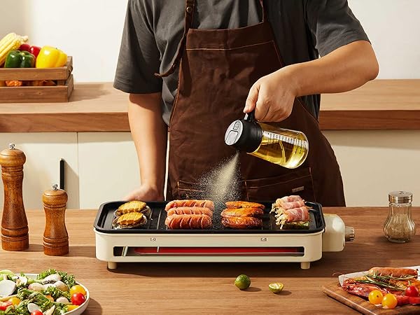 Cooking preparation sequence showing hands working with ingredients and kitchen tools on a dark wooden surface.
