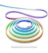 Aclorol 16.4FT LED Neon Rope Lights Addressable LED Strip Neon Sign Flexible Pixels Light RGB Dre...