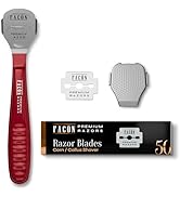 Facón Professional Callus Shaver Remover with 50 Blades, Pedicure Razor for Feet &amp; Hands, Foot Ra...