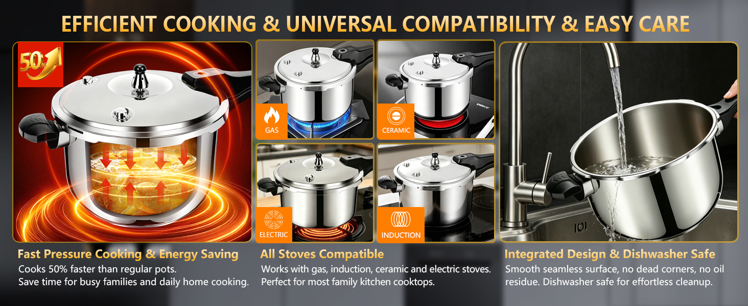 pressure cooker;pressure cooker stainless steel;small pressure cooker;6 8 10 12 quartqt+;