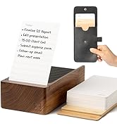 Daily To Do List Planner, 150 Checklist Cards with Walnut Stand, Reusable Productivity Index Card...