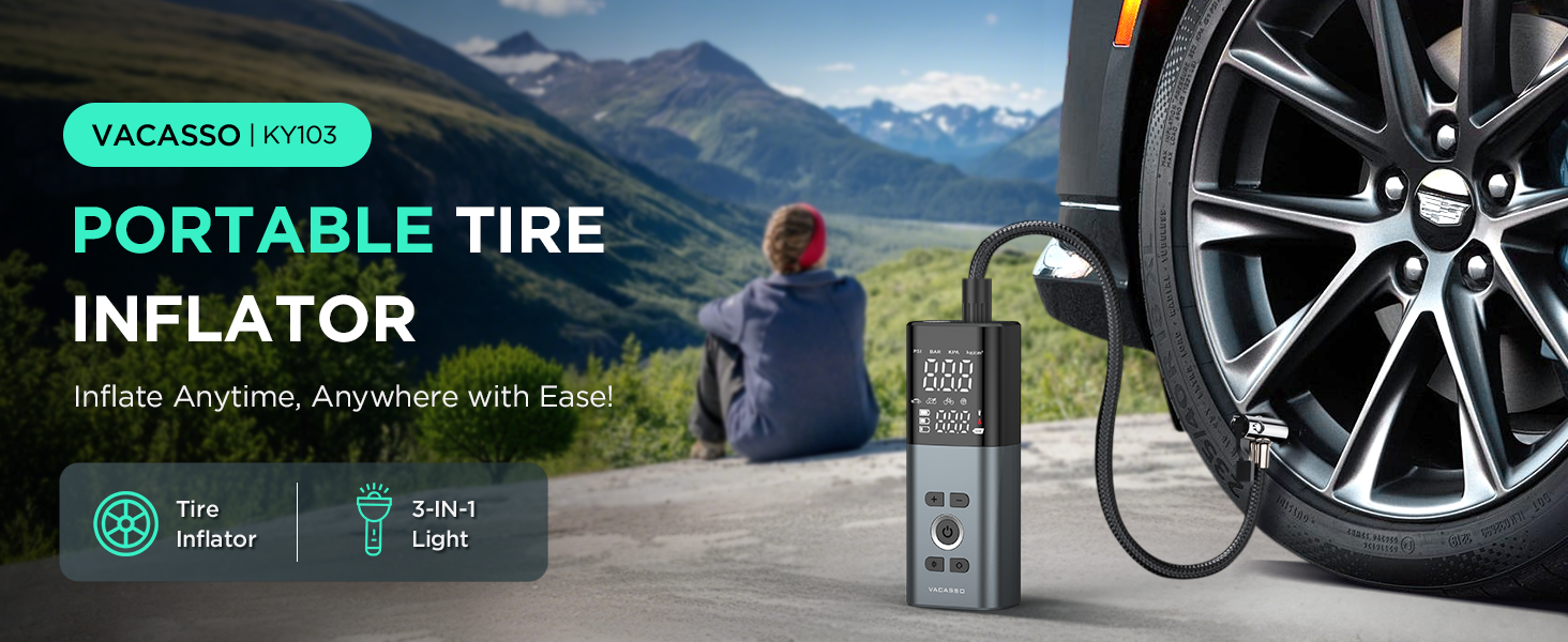 tire inflator portable air compressor