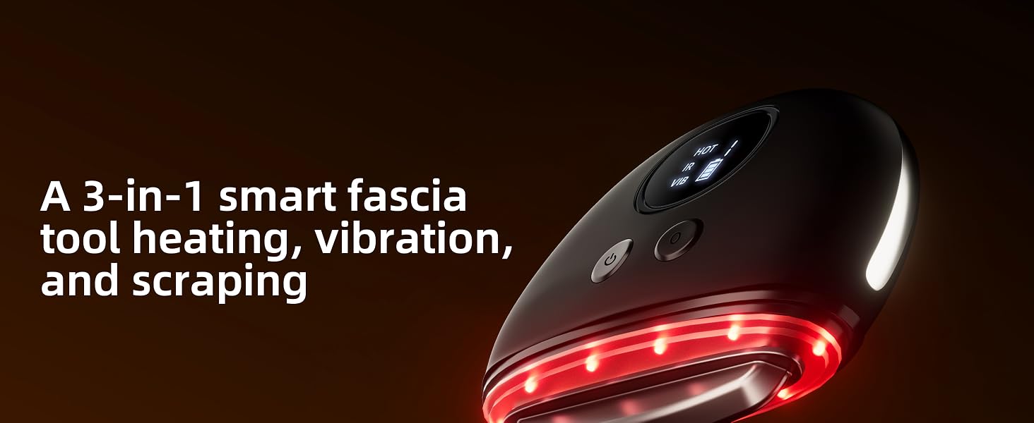 A 3-in-1 smart fascia tool: heating, vibration,and scraping