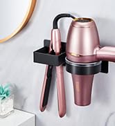 XILIMEN Hair Dryer Holder Wall Mounted, Hair Dryer and Straightener Holder, Adhesive Hair Tool Or...