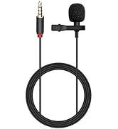 YANBORONSN TRRS Lavalier Lapel Microphone,3.5MM 4 Pole Male Lavalier Microphone for D/JI Mic,Voic...