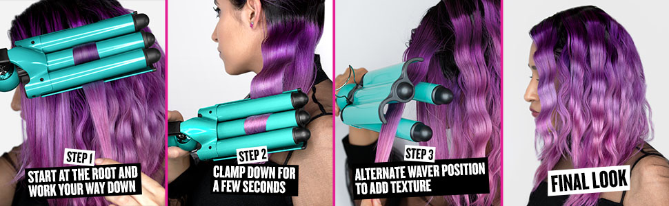 hairwaver; hairwavers; hairiron; hairirons; 3barrelwaver; beachywaves; bedhead; BH381; professional