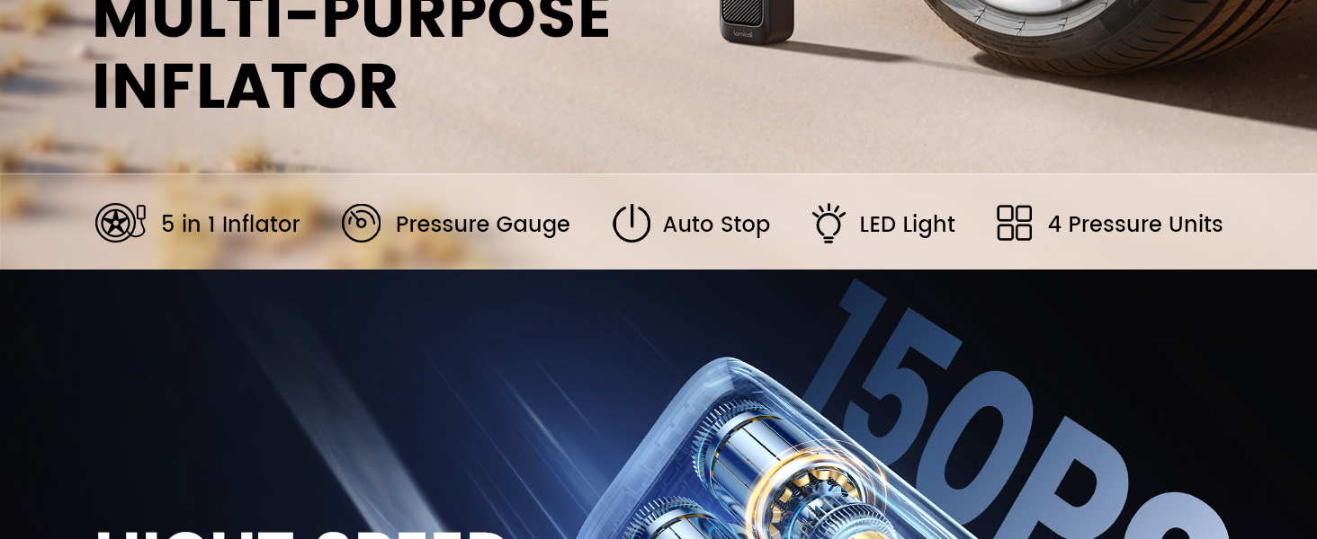 Tire Inflator Portable Air Compressor