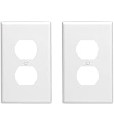 Outlet Covers Wall Plates -Duplex Outlet Covers, 1-Gang Standard Size Wall Plate for Outlets, Dup...