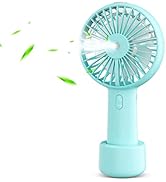 Small Handheld Misting Fan, Portable Mister Fan with 20ml Water Tank Rechargeable USB/Battery Ope...