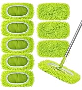 Unoutur Reusable Dry Sweeping Cloths Microfiber Wet Mop Pads Compatible with Swiffer Sweeper Mop ...