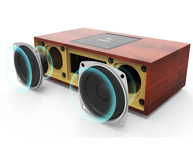 LL-IN-ONE Nostalgic Compact Home Stereo System cd player.