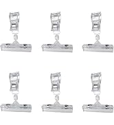 6Pcs Plastic Merchandise Sign Clip Rotatable Double Clip Rotatable Sign Clips Merchandise Sign Di...