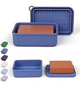 AIDIMMING Extra Large Silicone Travel Soap Case, Leak Proof Bar Soap Holder &amp; Container for Exten...
