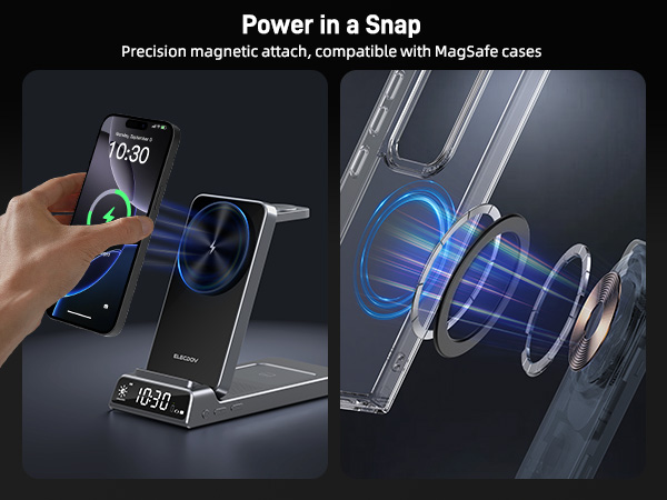 magsafe charger charging station wireless charger iphone magnetic 3 in 1 charging station apple