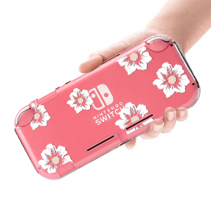 Switch Lite clear case flower
