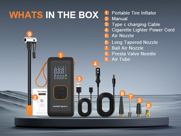 auto tire inflator portable air compressor