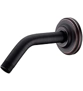 Angled Shower Arm with Flange ORB 6 Inch Stainless Steel Wall Mounted Extension Arm for Top Showe...