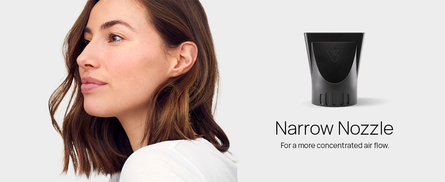 Ionic Salon Hair Dryer - Black 2 nozzles (Premium A+) Narrow Nozzle