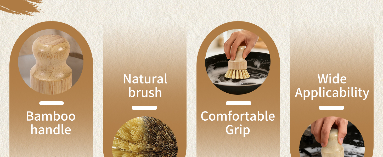 Natural dish brush