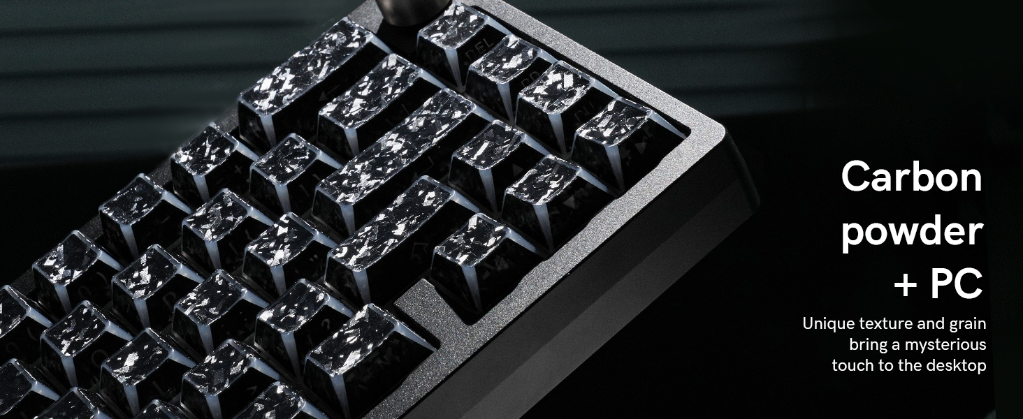 Carbon Powder PBT keycaps
