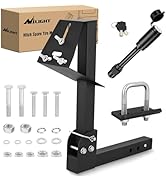 Nilight Trailer Hitch Spare Tire Carrier Adjustable Hitch Spare Tire Mount for Truck SUV ATV UTV ...