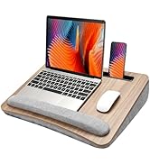 HUANUO Lap Laptop Desk - Portable Lap Desk with Cushion, Fits up to 17 inch Laptop, with Anti-Sli...