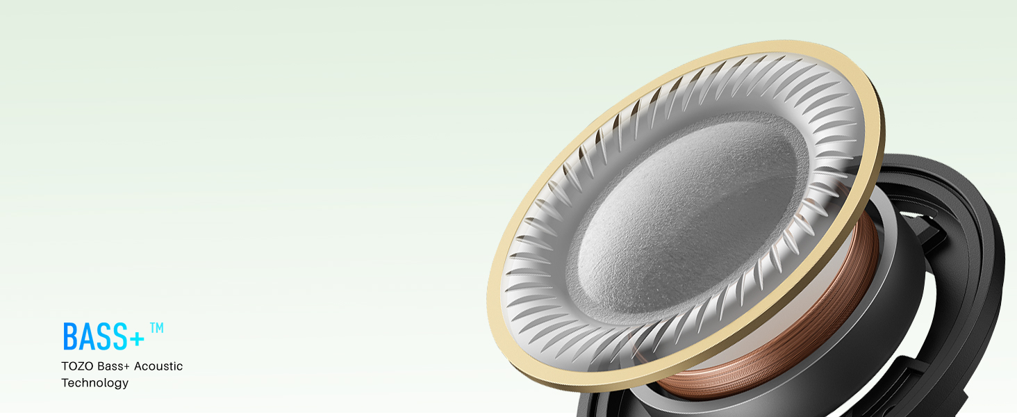 Dynamic driver diaphragm structure for balanced bass and clear sound in TOZO A1 wireless earbuds