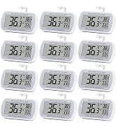Refrigerator Thermometer Digital Fridge Freezer Room Thermometer Waterproof Large LCD Display Max...