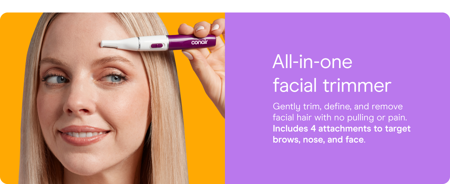 Conair Nose hair trimmer women eyebrow ear facial personal comb rounded compact convenient