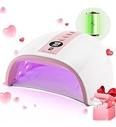MelodySusie Rechargeable UV LED Nail Lamp, P-PLUS30G Cordless UV Nail Light for Gel Nails with 3 ...