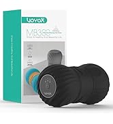 VOYOR-HEALTH Vibrating Peanut Massage Ball Roller, Electric Double Lacrosse Massage Ball with 4 I...